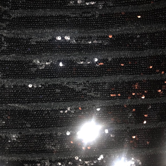 PLT | Black Sequin Midi Skirt - Picture 3 of 5